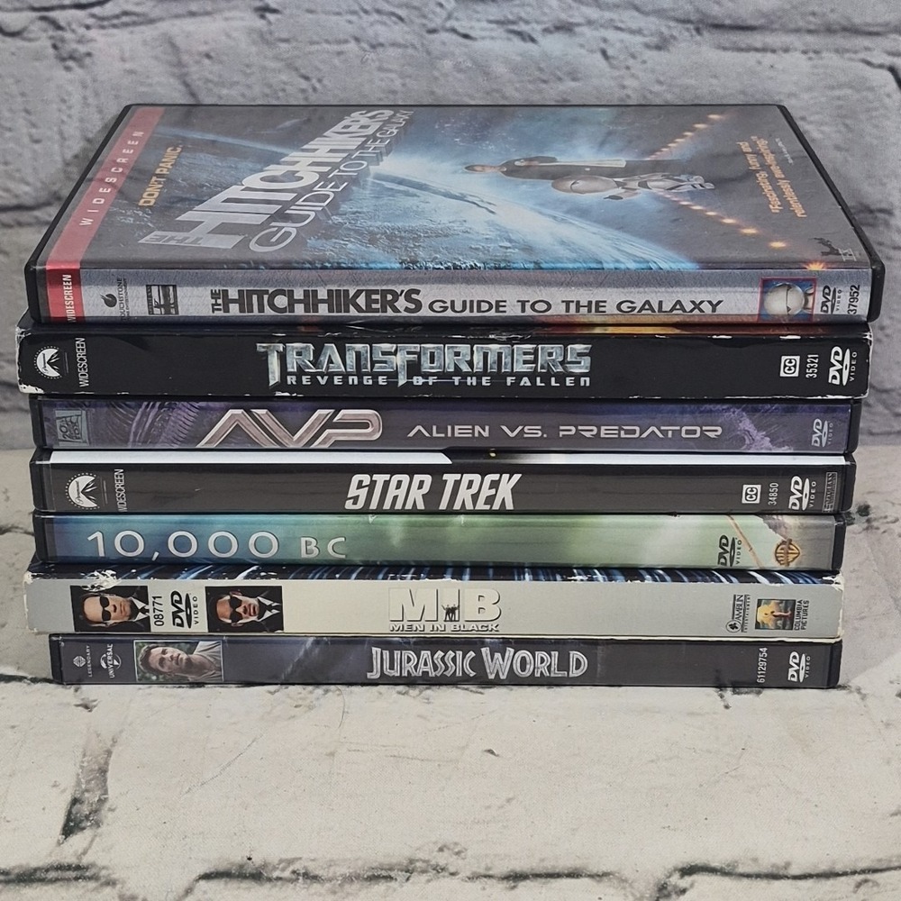 Science Fiction Sci-fi Movies DVD Lot Of 7 Star Trek AVP MIB Transformers